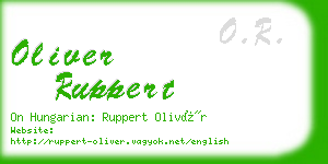 oliver ruppert business card